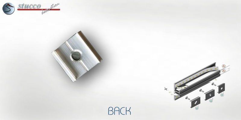 Befestigungsclip Alu 10 mm BACK