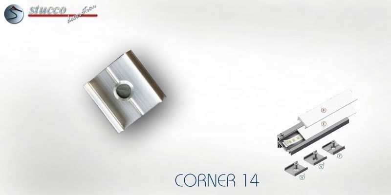 Befestigungsclip Alu 14 mm CORNER 14