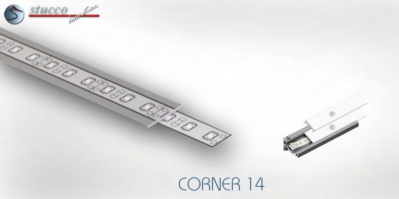Abdeckung transparent E ALU CORNER 14