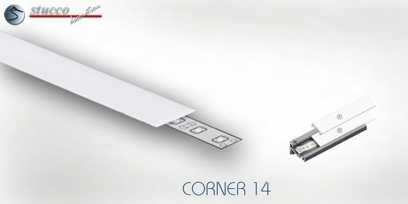 Abdeckung weiss E ALU CORNER 14