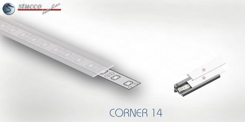 Abdeckung opal E ALU CORNER 14