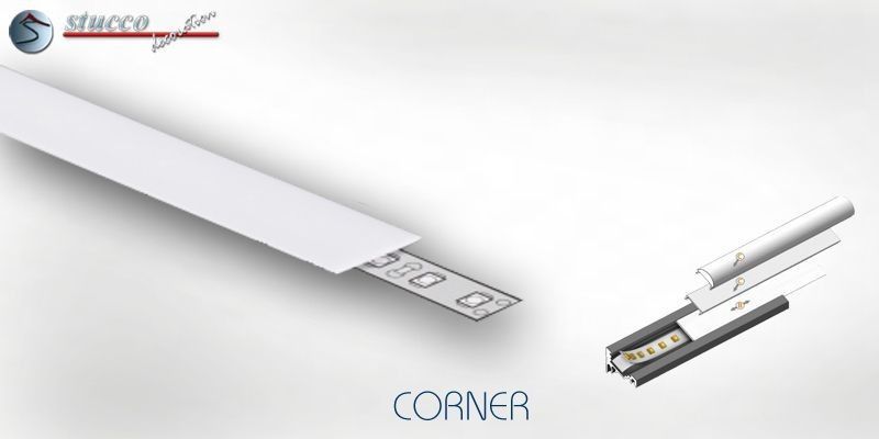 Abdeckung weiss B ALU CORNER