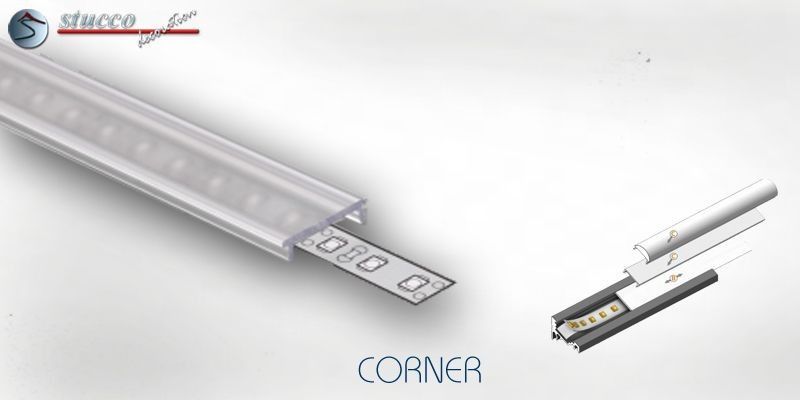 Abdeckung transparent C Click ALU CORNER