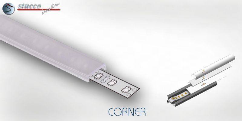 Abdeckung opal C Click ALU CORNER