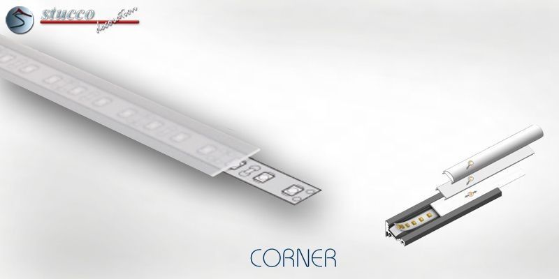 Abdeckung opal B ALU CORNER