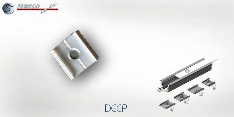 Befestigungsclip Alu 10 mm DEEP