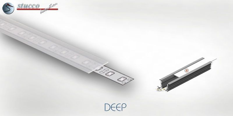 Abdeckung opal B ALU DEEP