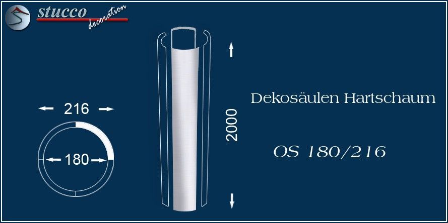 Dekosäulen Hartschaum OS 180/216