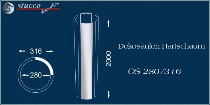 Dekosäulen Hartschaum OS 280/316