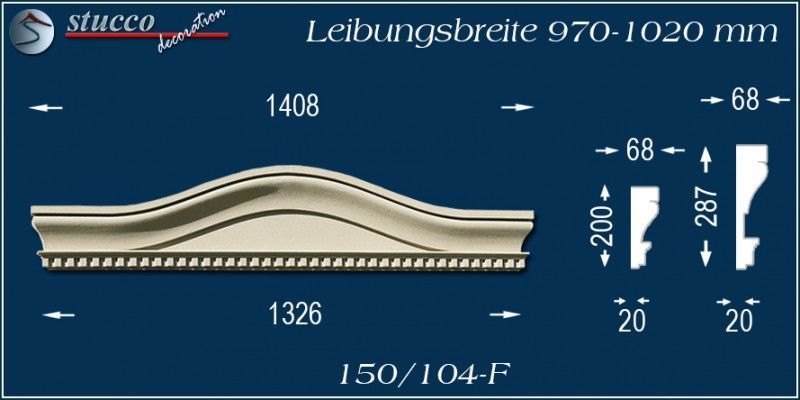 Fassadenelement Bogengiebel Gadebusch 150/104F 970-1020