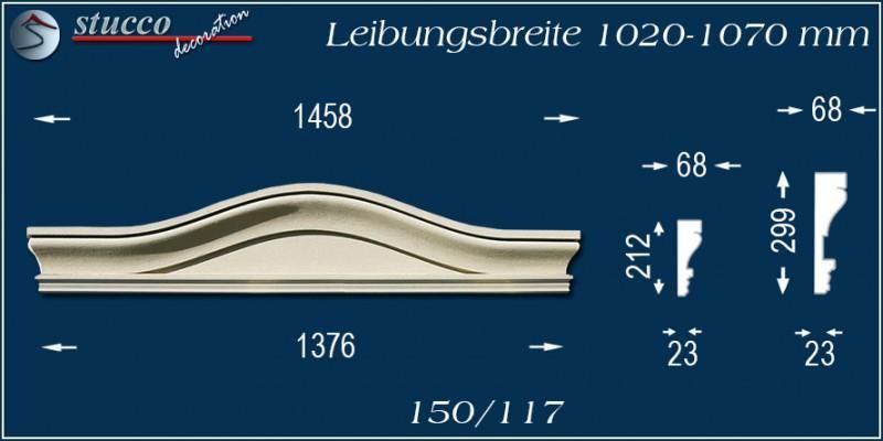 Fassadenelement Bogengiebel Brüel 150/117 1020-1070