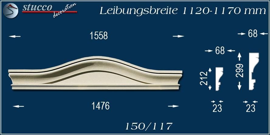 Fassadenelement Bogengiebel Bützow 150/117 1120-1170