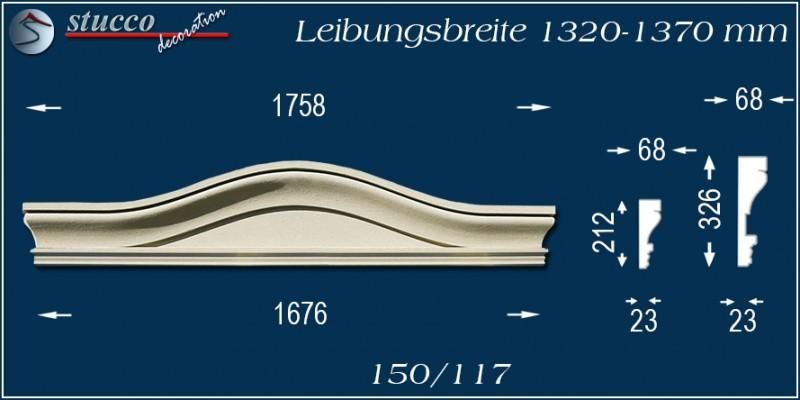 Fassadenelement Bogengiebel Essen 150/117 1320-1370