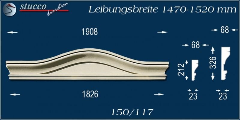 Fassadenelement Bogengiebel Kiel 150/117 1470-1520