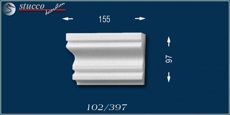 Fassaden Stuck linkes Schließelement zum Fenster Oxford 102