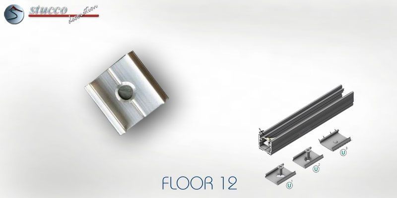 Befestigungsclip Alu 10 mm Floor 12
