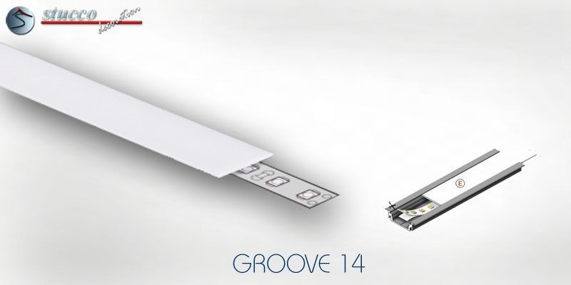 Abdeckung weiss E ALU GROOVE 14