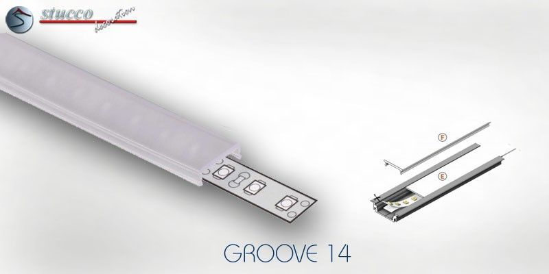 Abdeckung opal F Click ALU GROOVE 14