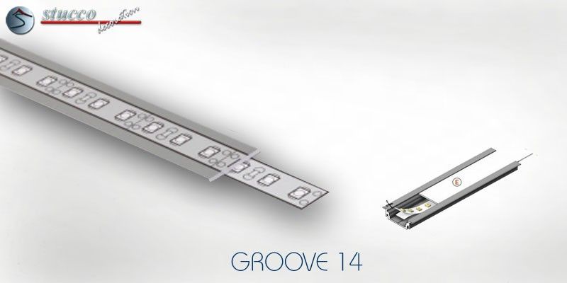 Abdeckung transparent E ALU GROOVE 14