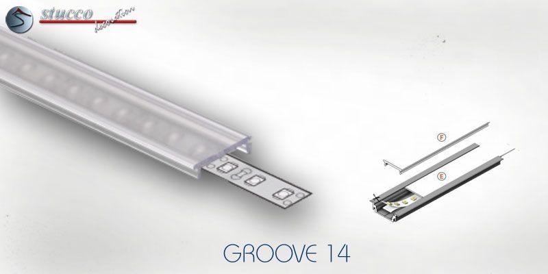 Abdeckung transparent F Click ALU GROOVE 14