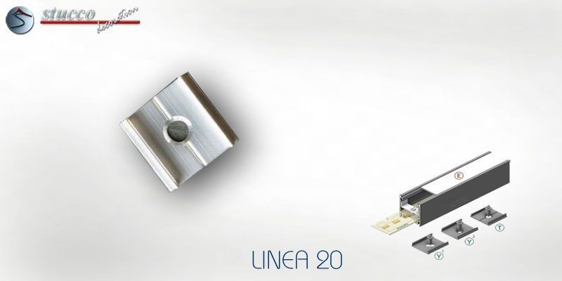 Befestigungsclip Alu 14 mm LINEA 20