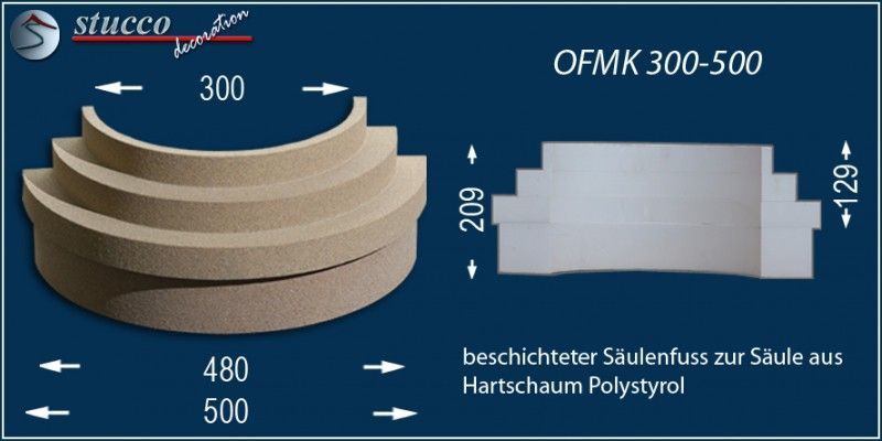 Säulenfbasis aus Styropor