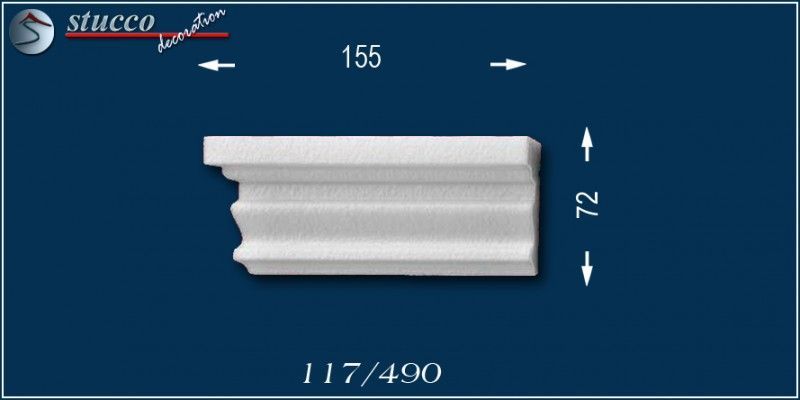 Außenstuck linkes Schließelement zum Fenster Santiago 117