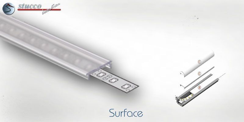 Abdeckung transparent C Click ALU SURFACE