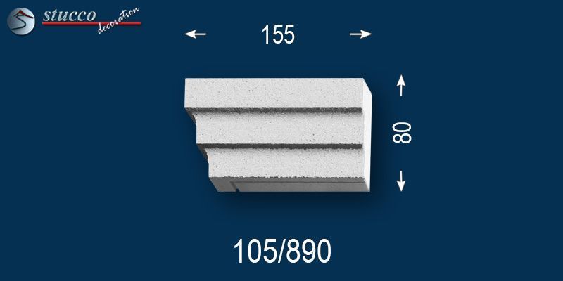 Linkes Schließelement zum beschichteten Fensterbankprofil Idaho 105