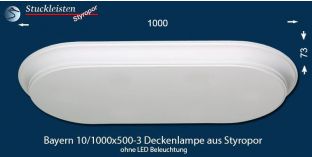 Bayern 10-1000x500-3 Deckenlampe ohne LED Beleuchtung