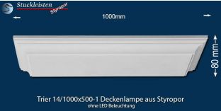 Trier 14-1000x500-1 Styropor Deckenlampe ohne LED Beleuchtung