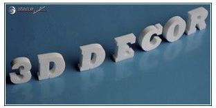 3D Logos und Deko Buchstaben aus Styropor (Polystyrol) - Höhe: 15 cm; Dicke: 2 cm
