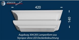 Augsburg 304-205 Lampenform ohne LED Deckenbeleuchtung