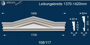 Fassadenstuck Tympanon Dreieckbekrönung Frankfurt 108/117 1370-1420