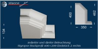 Endstück 2 rechts für direkte und indirekte Beleuchtung Dortmund 400+209