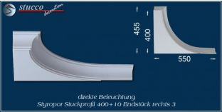 Endstück 3 rechts für direkte Beleuchtung Bayern 400+10