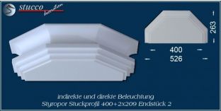Endstück 2 für direkte und indirekte Beleuchtung Dortmund 400+2x209