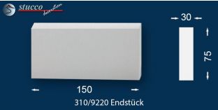 Endstück aus Styropor Münster 310