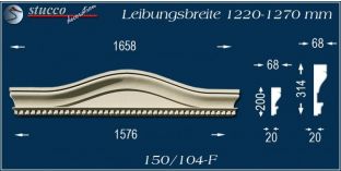 Fassadenelement Bogengiebel Dortmund 150/104F 1220-1270