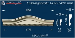 Fassadenelement Bogengiebel Velten 150/104F 1420-1470