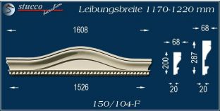 Fassadenelement Bogengiebel Verden 150/104F 1170-1220