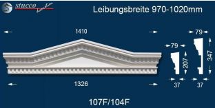 Fassadenelemente Dreieckbekrönung Leipzig 107F/104F 970-1020