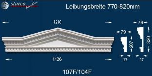 Stuck Fassade Dreieckbekrönung Leipzig 107F/104F 770-820