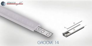 Abdeckung opal F Click ALU GROOVE 14