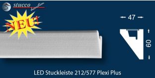 LED Stuckleiste für indirekte Beleuchtung Fulda 212 PLEXI PLUS