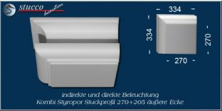 Äußeres Eckelement für direkte und indirekte Beleuchtung München 270+205