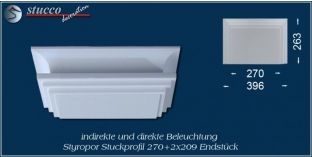 Endstück für direkte und indirekte Beleuchtung Dortmund 270+2x209