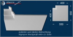 Inneres Eckelement für direkte Beleuchtung Düren 400+21