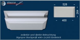 Endstück für direkte und indirekte Beleuchtung München 400+2x205