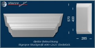 Endstück für direkte Beleuchtung Düren 400+2x21